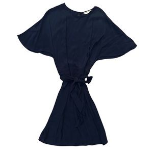 YAYA Women Navy Blue Tie Dress